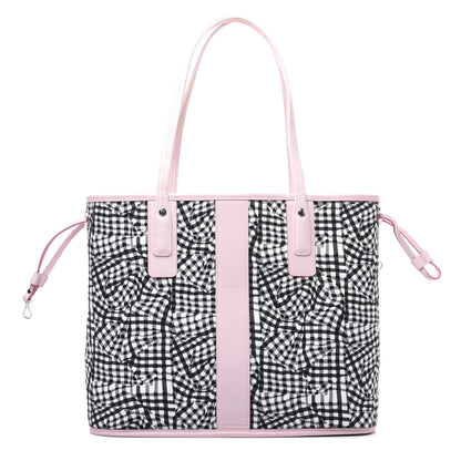 MCM Visetos Medium Liz Reversible Shopper Tote White Powder Pink 4 of 16