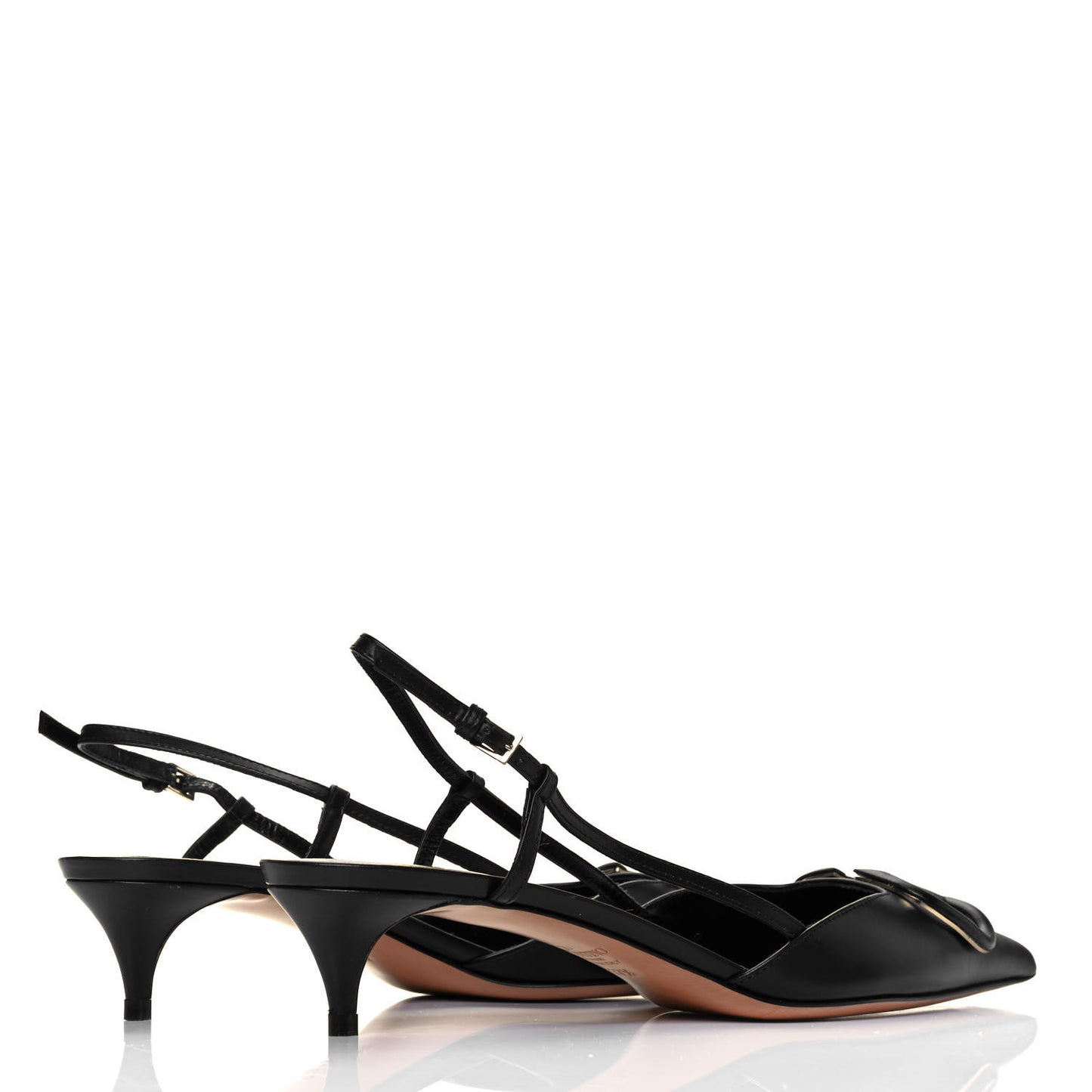 Calfskin Tonal Vlogo Slingback 40mm Pumps 37.5 Black