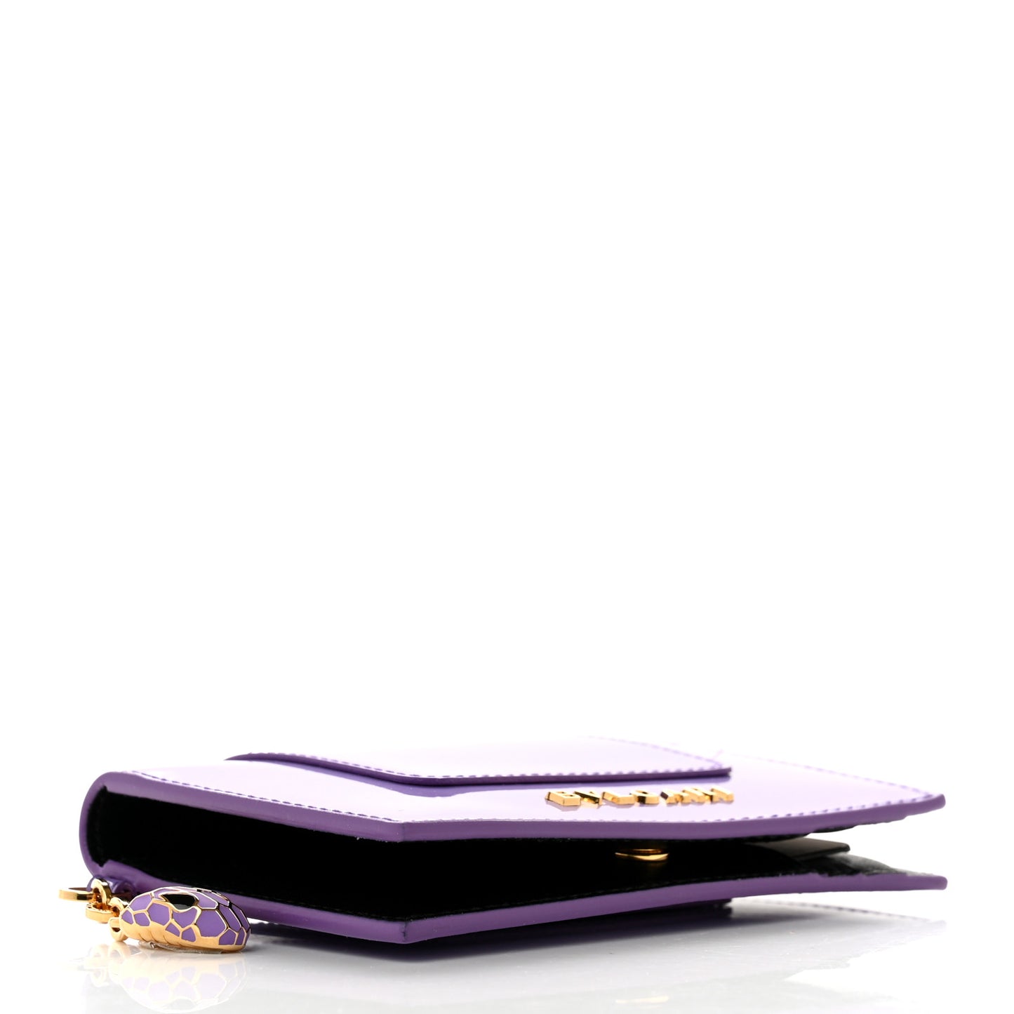 Serpenti Patent Calfskin Forever Card Case Purple