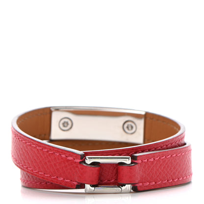 Hermes Epsom Rivale Double Tour Bracelet S Rouge Casaque 3 of 8