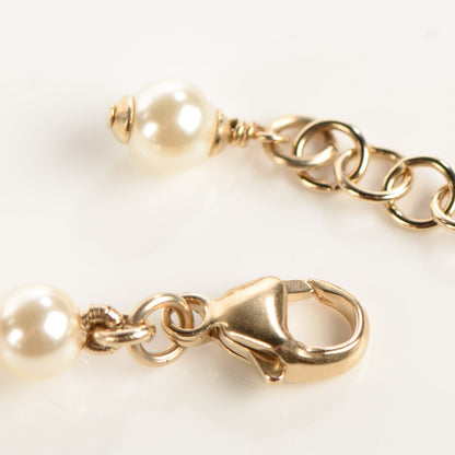 Chanel Pearl Crystal CC Star Long Necklace Gold 5 of 6