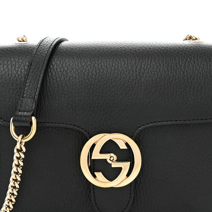 Gucci Dollar Calfskin Small Interlocking G Shoulder Bag Black 7 of 11