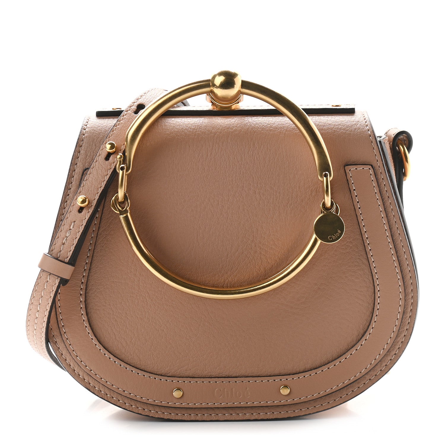 Chloe Calfskin Suede Small Nile Bracelet Bag Biscotti 1 of 8