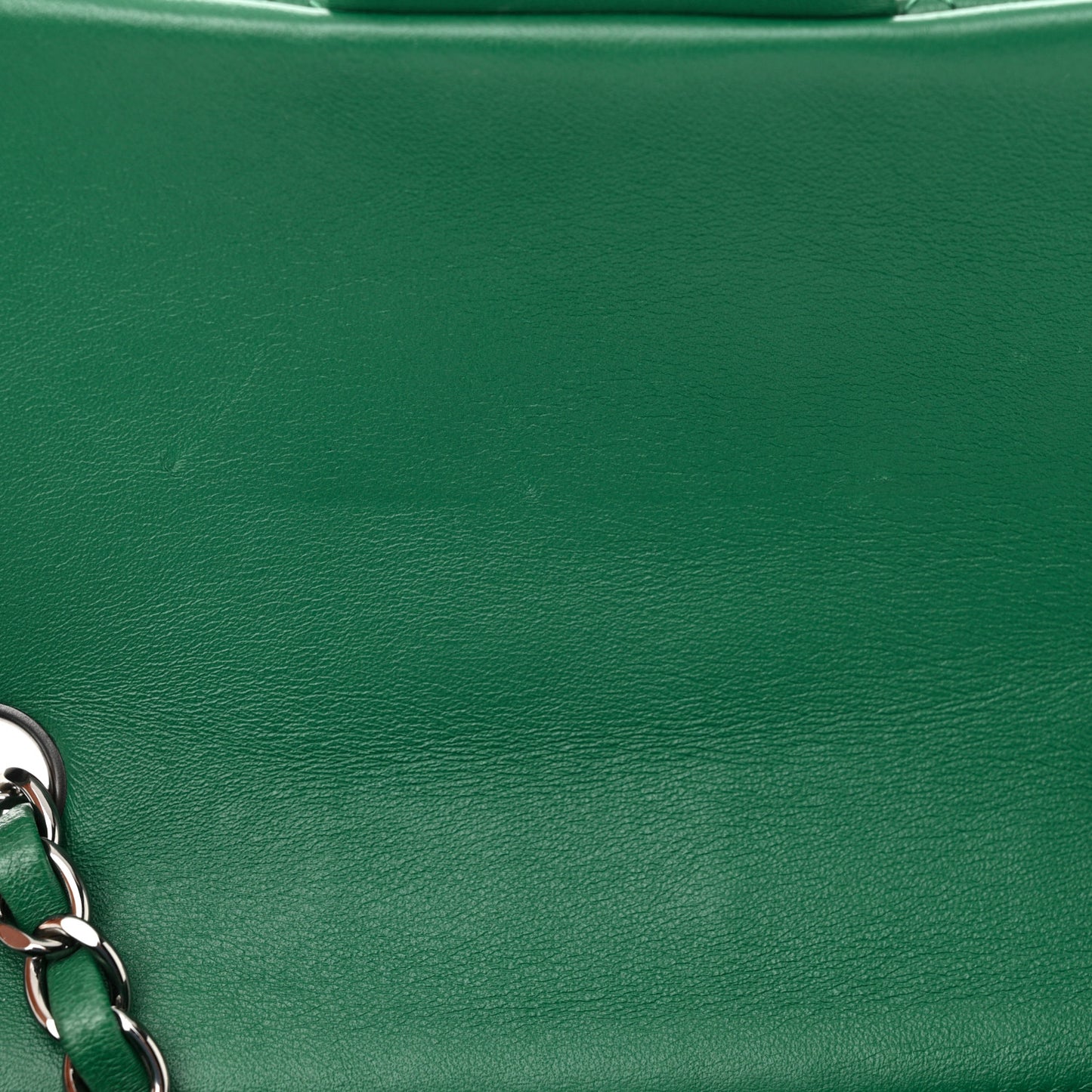 Lambskin Quilted Mini Rectangular Flap Dark Green
