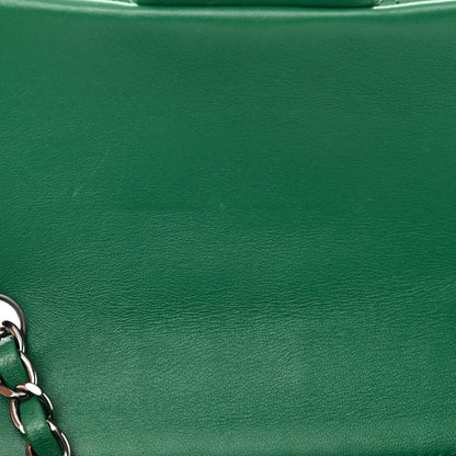 Chanel Lambskin Quilted Mini Rectangular Flap Dark Green 11 of 12