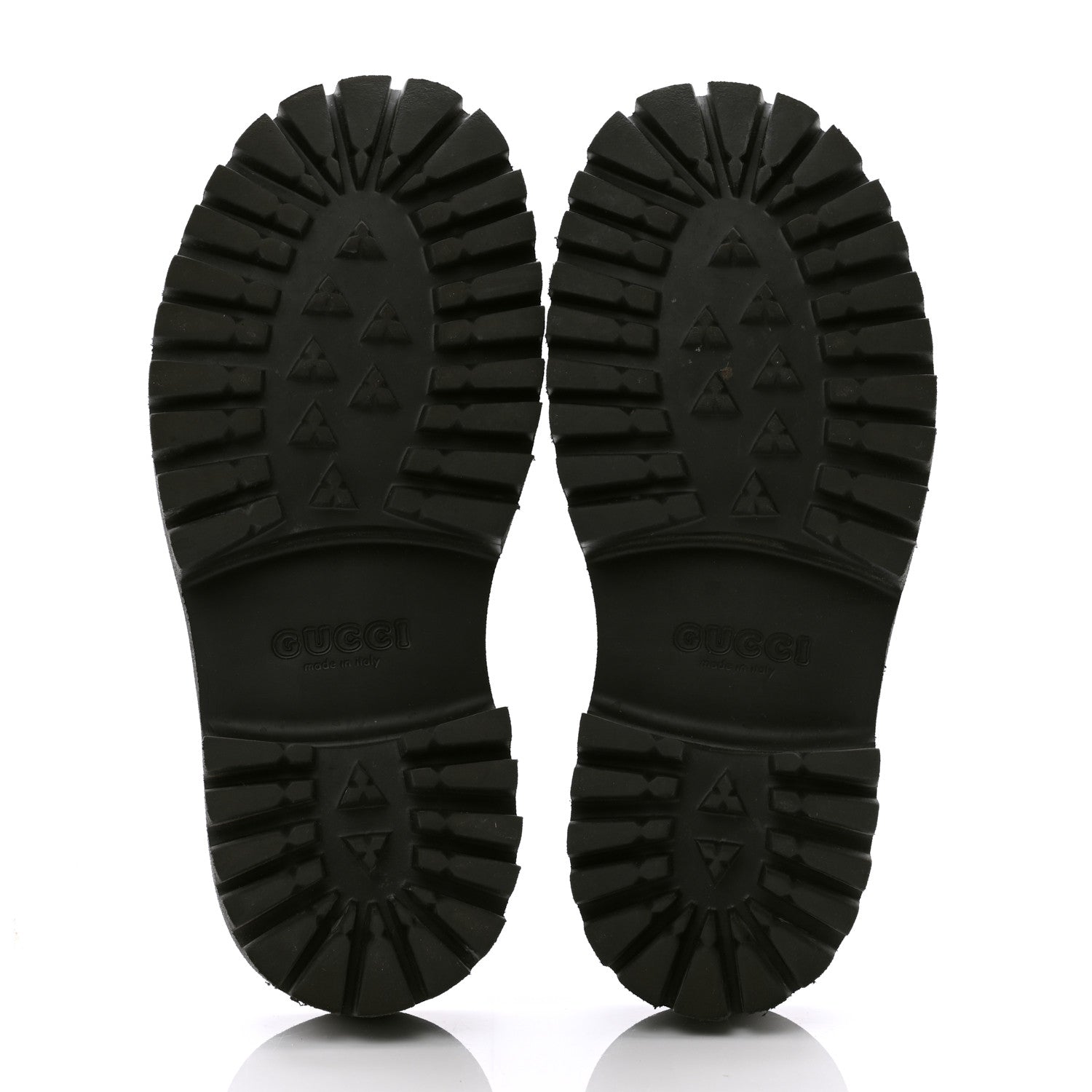 Gucci Rubber GG Monogram Perforated Elea Platform 55mm Lug Sole Sandals 38 Black 5 of 10