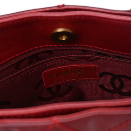 Chanel Calfskin Stitch Small Surpique Tote Red 7 of 12