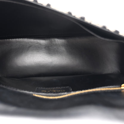 Christian Dior Tweed Houndstooth Medium Caro Bag Black Beige 5 of 10