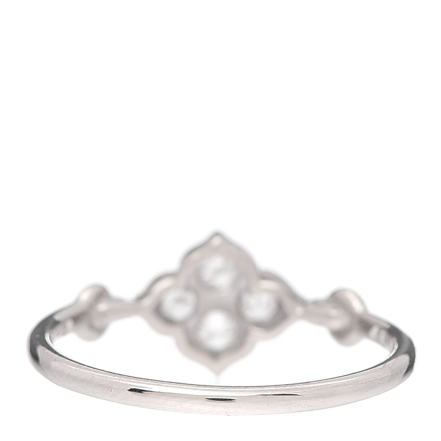 Cartier 18K White Gold Diamond Hindu Floral Ring 48 4.5 3 of 5