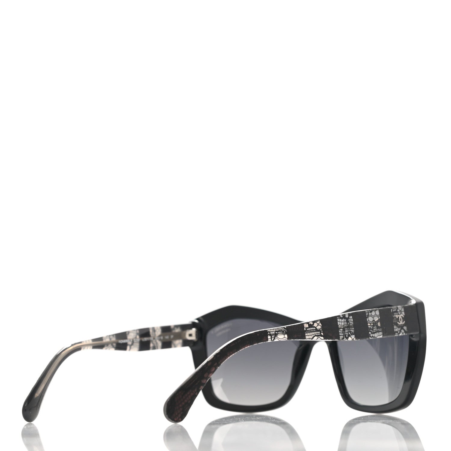 Chanel Acetate Lace Effect Sunglasses 5296 Black 1134542