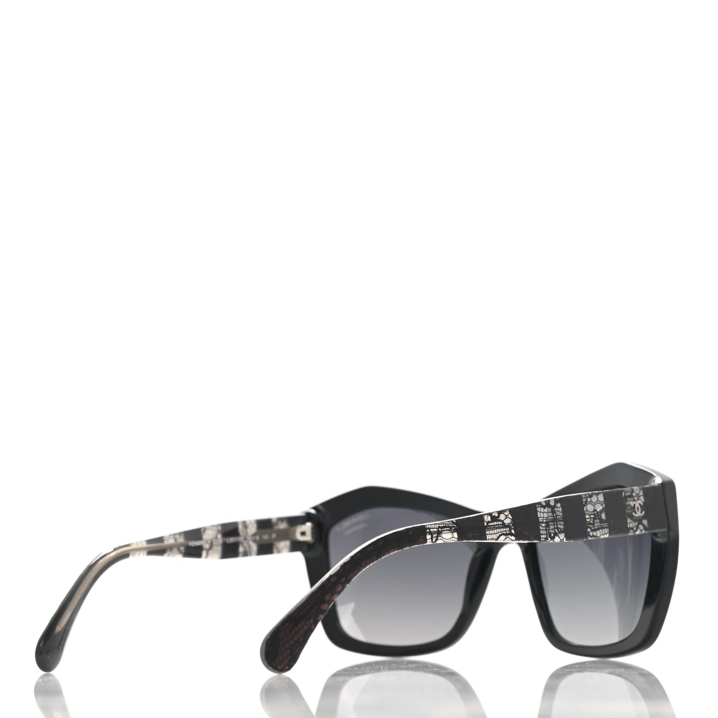 Acetate Lace Effect Sunglasses 5296 Black