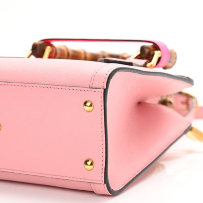Gucci Wonka Grain Calfskin Mini Diana Tote Bag Wild Rose Fuxia Fluo 10 of 13