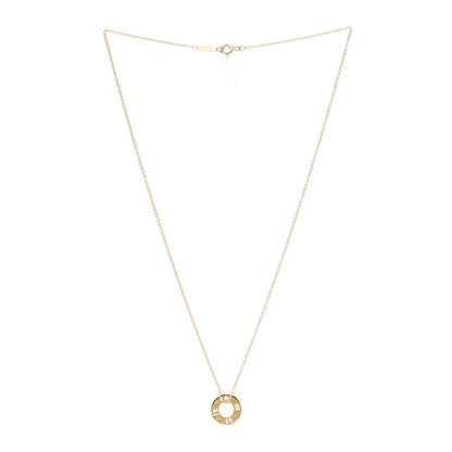 Tiffany 18K Yellow Gold Diamond Atlas Pierced Pendant Necklace 3 of 5