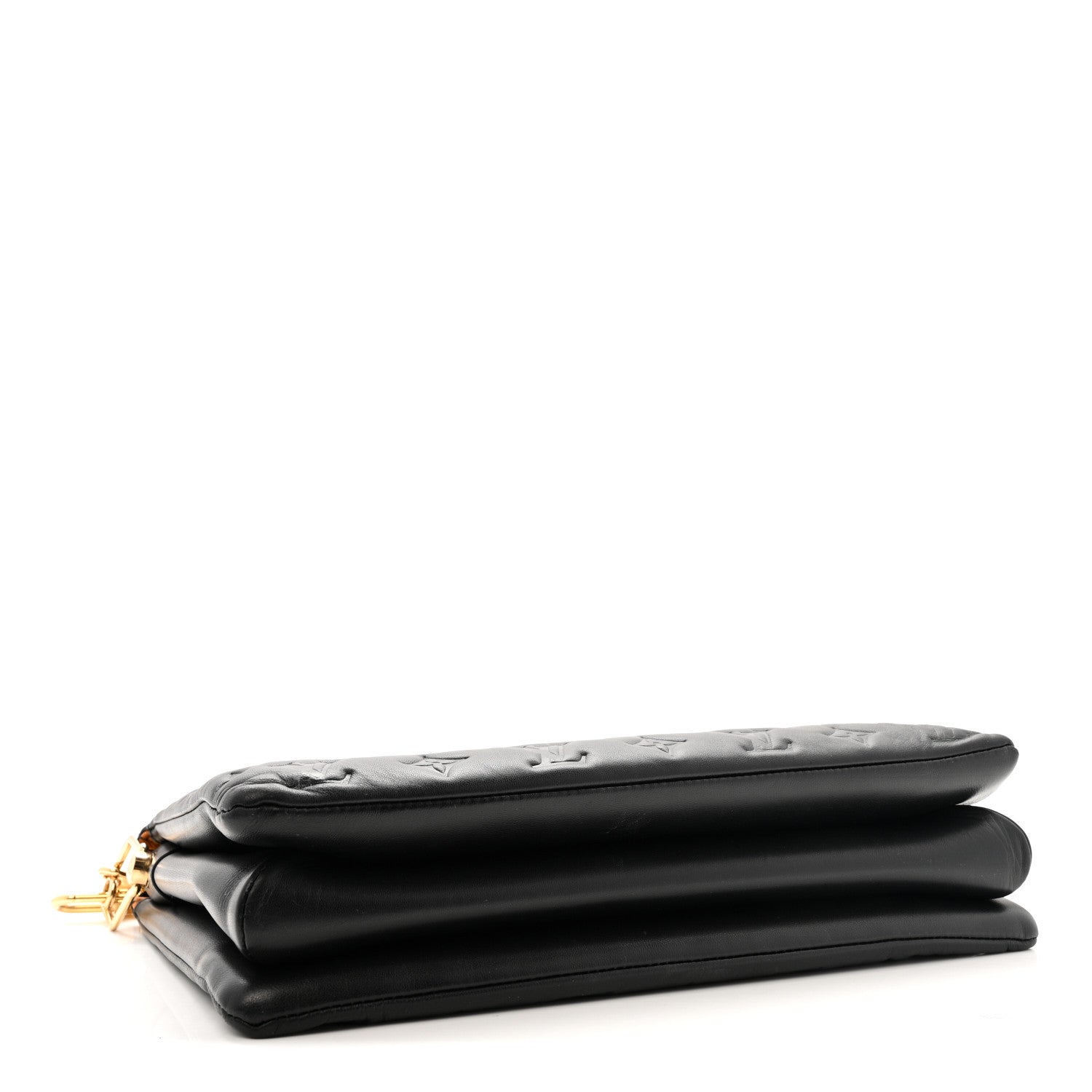 Louis Vuitton Lambskin Embossed Monogram Coussin MM Black 4 of 19