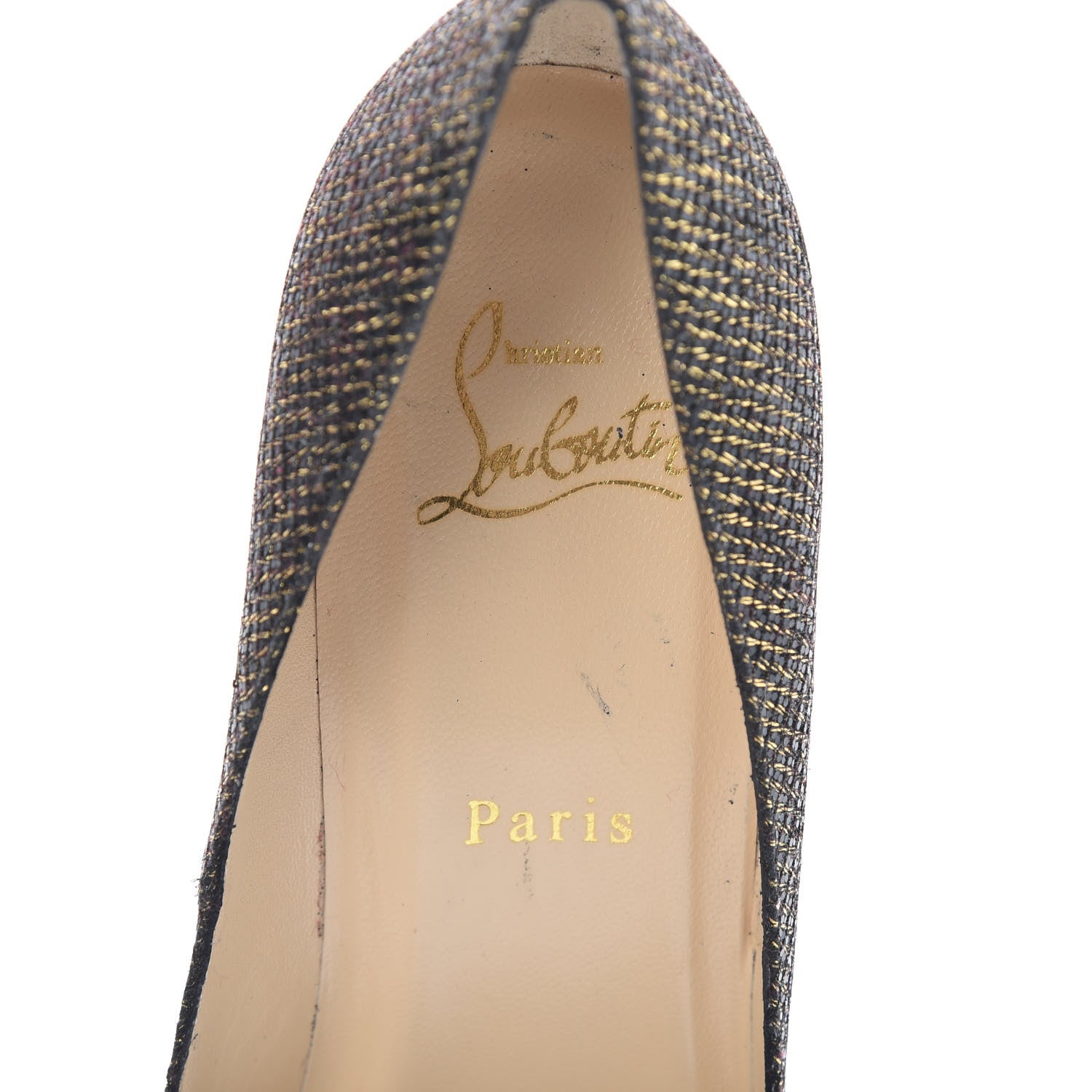 Christian Louboutin Glitter Love Me 120 Pumps 39 Gold 8 of 11