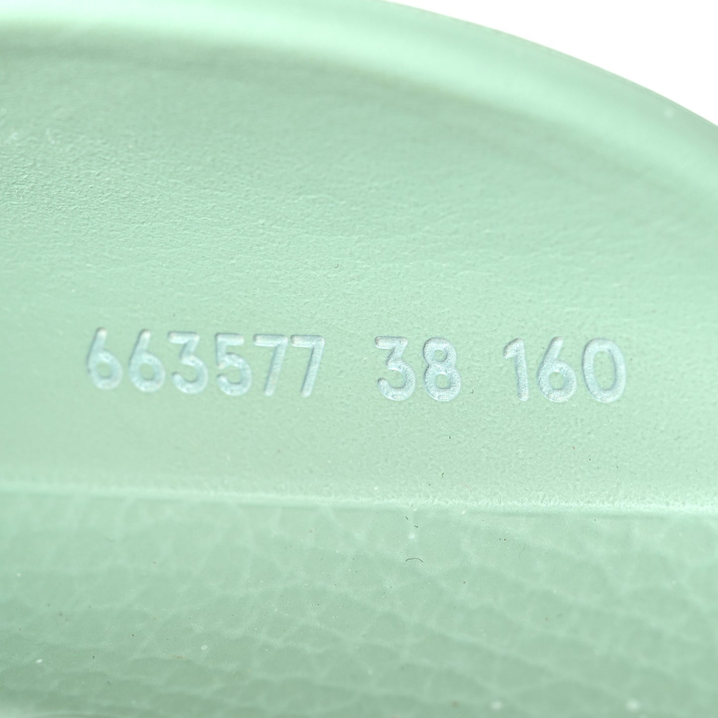 Rubber GG Monogram Perforated Elea Platform 55mm Lug Sole Sandals 38 Pacific Green
