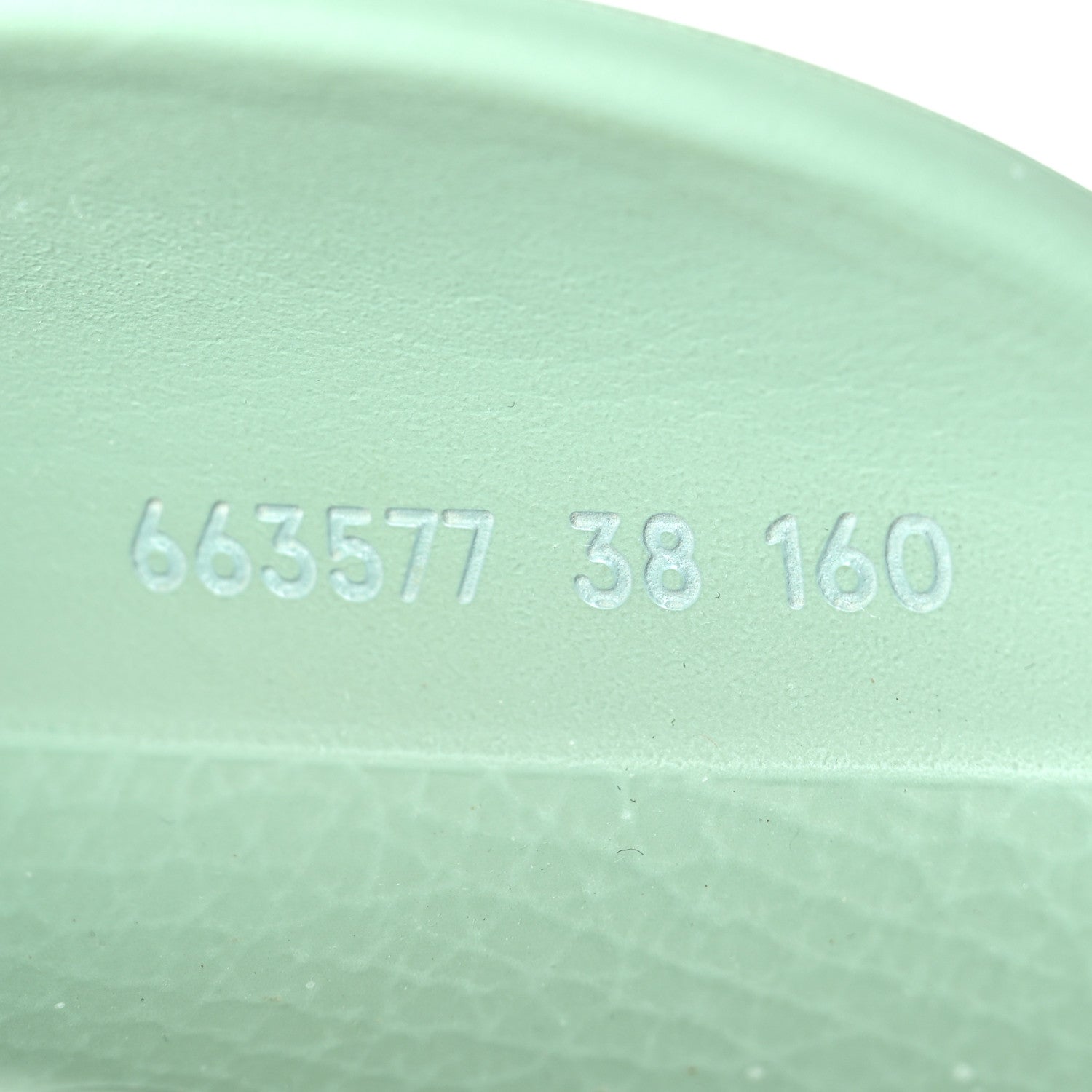 Gucci Rubber GG Monogram Perforated Elea Platform 55mm Lug Sole Sandals 38 Pacific Green 6 of 11