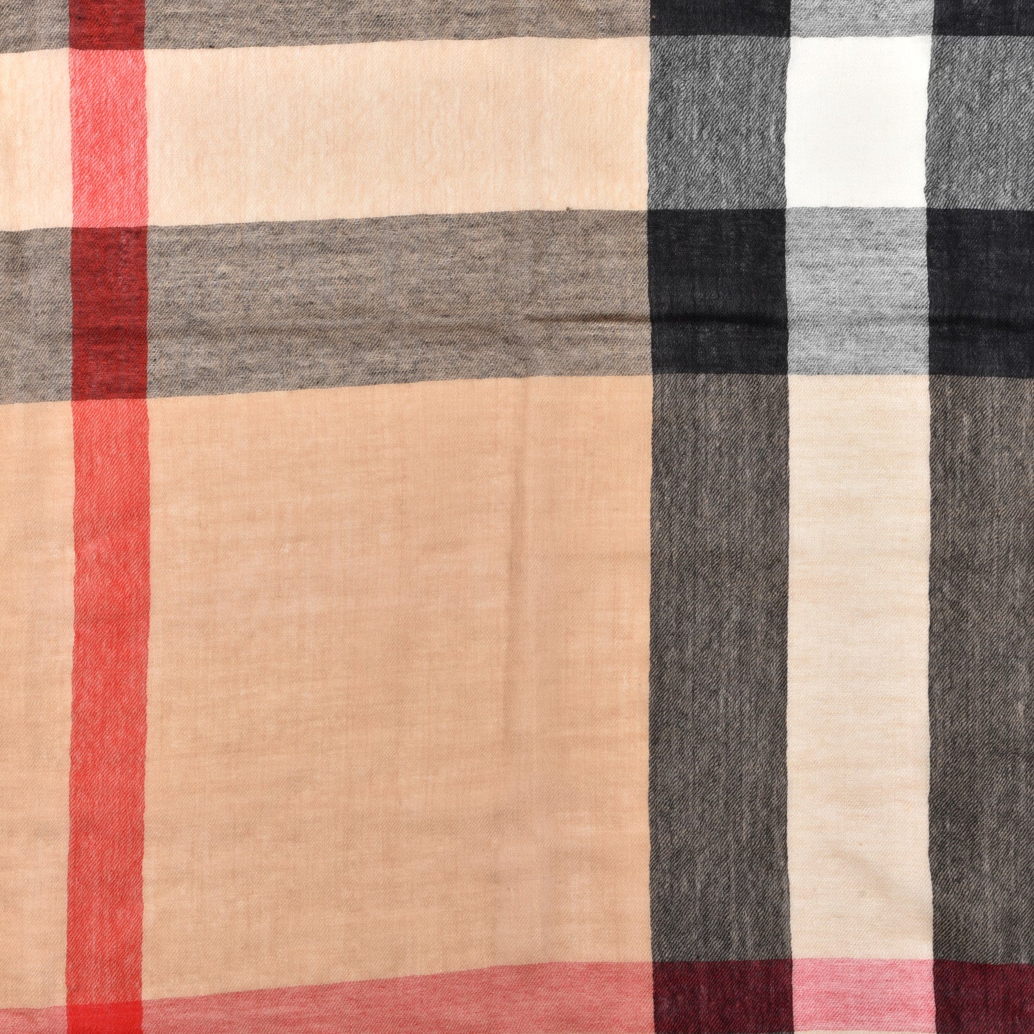 Burberry Wool Giant Check Scarf Archive Beige 2 of 4