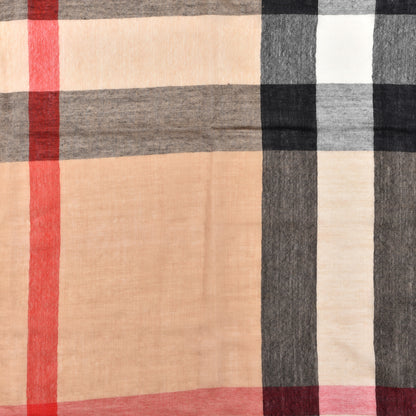 Burberry Wool Giant Check Scarf Archive Beige 2 of 4