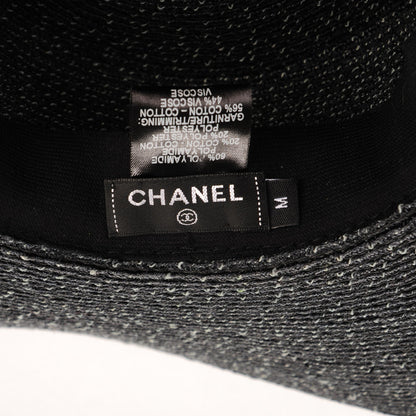Chanel Woven CC Wide Brim Hat M Navy 4 of 8