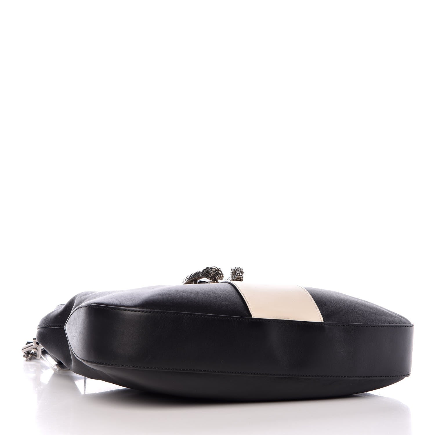 Gucci Calfskin Web Medium Dionysus Hobo Black White 4 of 11