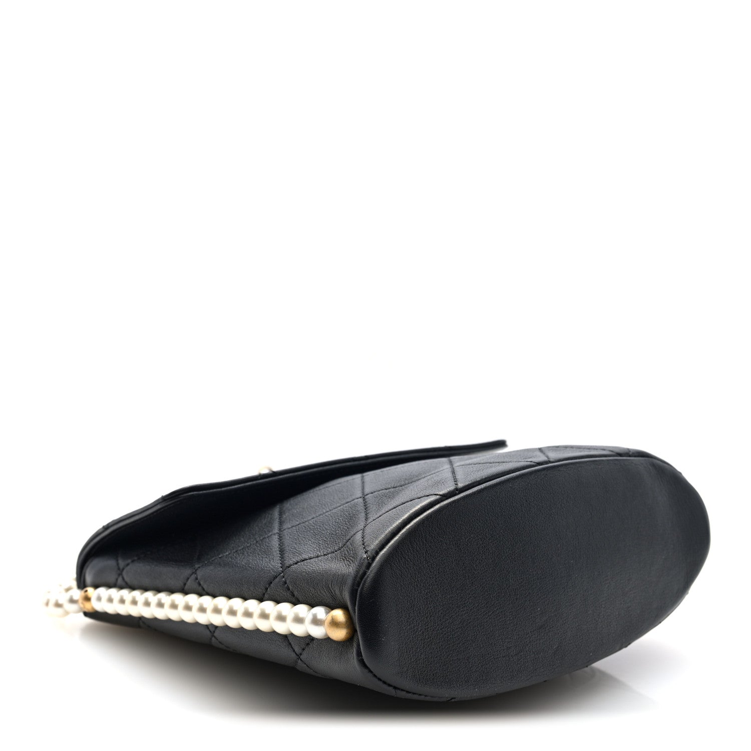 Chanel Calfskin Quilted Pearl Small About Pearls Hobo Bag Black 4 of 10