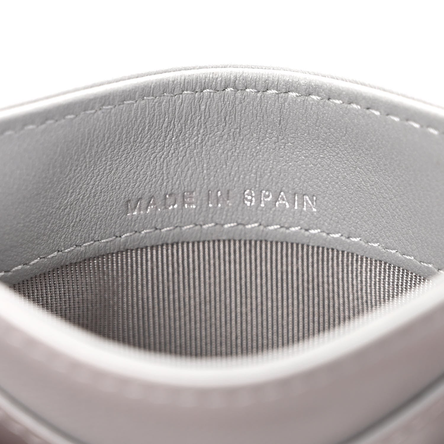 Chanel Lambskin Quilted Card Holder Grey 7 of 7