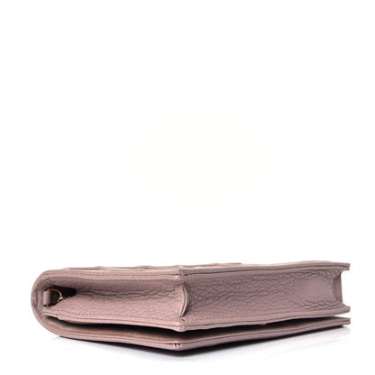 Christian Dior Grained Calfskin Diorama Wallet on Chain Pouch Nude 3 of 4