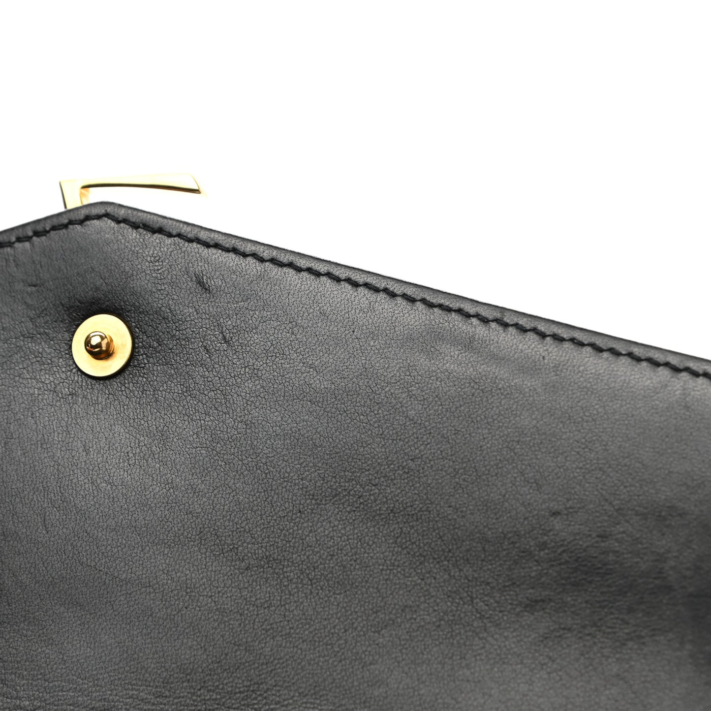 Lambskin Matelasse Chevron Monogram Sulpice Chain Wallet Black