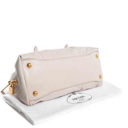 Prada Glace Calf Dome Satchel Talco 4 of 9