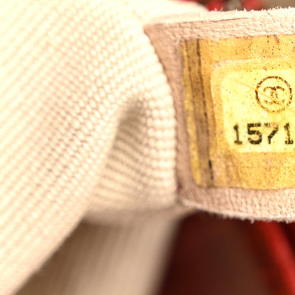 Chanel Glazed Crackled Calfskin Small Reissue Tote Red 7 of 11