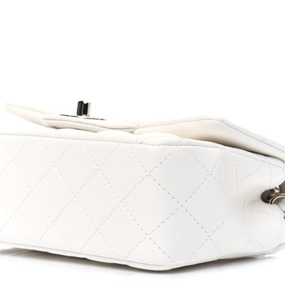 Chanel Lambskin Quilted Mini Rectangular Flap White 10 of 12