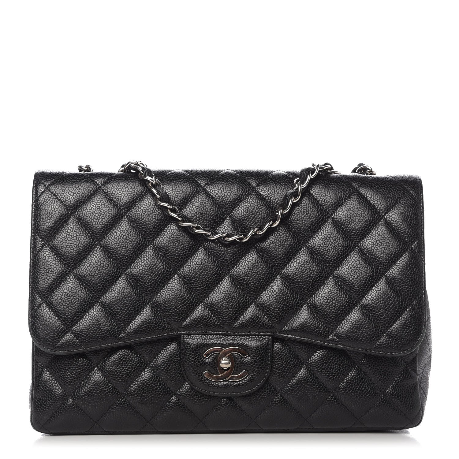Chanel Caviar Quilted Jumbo Single Flap Black 1 of 11