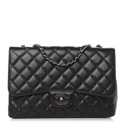Chanel Caviar Quilted Jumbo Single Flap Black 1 of 11