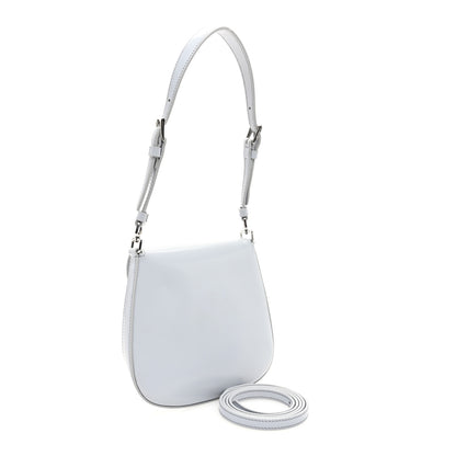 Prada Spazzolato Mini Cleo Flap Adjustable Strap Shoulder Bag Fiordaliso 3 of 9