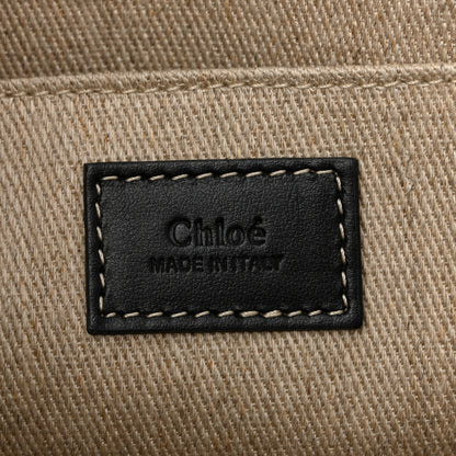 Chloe Denim Calfskin Large Braided Woody Ribbon Tote Blue Blue 6 of 10