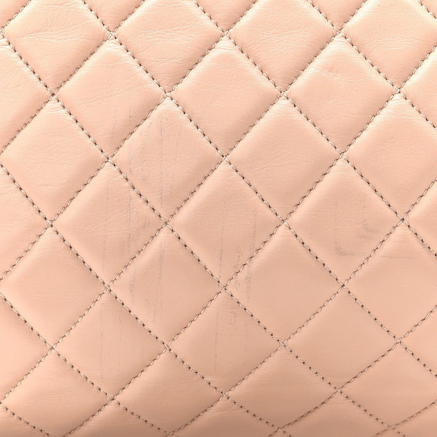 Lambskin Quilted Mademoiselle East West Flap Beige