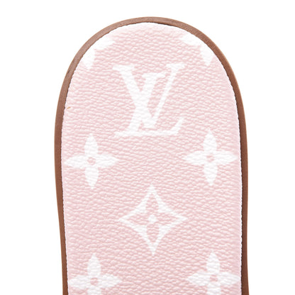 Louis Vuitton Monogram Giant Lock It Flat Mule 38.5 Rouge Rose 8 of 11