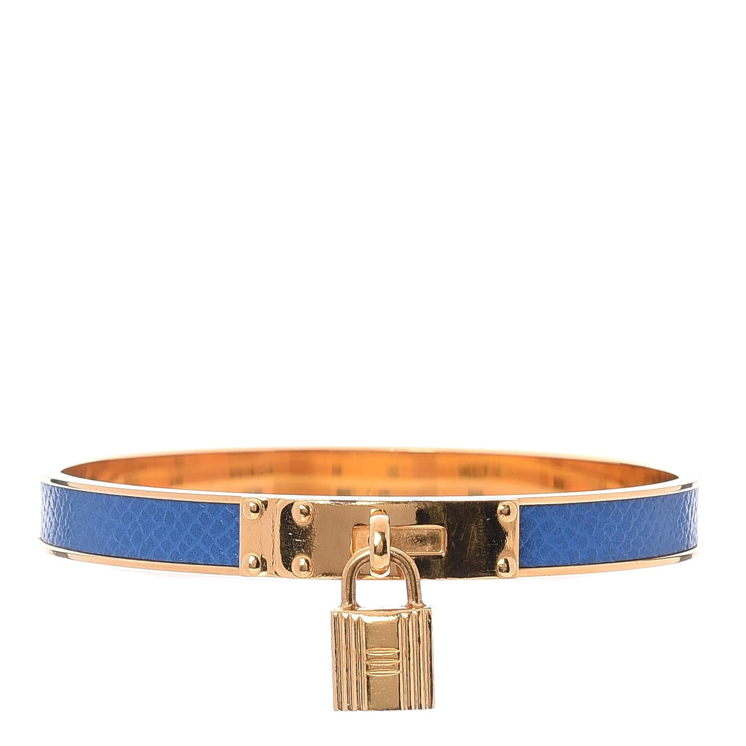 Hermes Courchevel Kelly Lock Cadena Bracelet Brighton Bleu 1 of 5