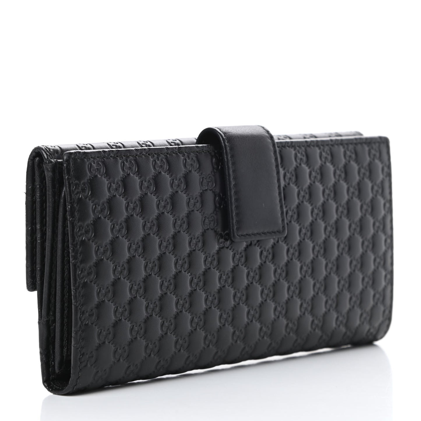 Microguccissima Continental Flap Wallet Black