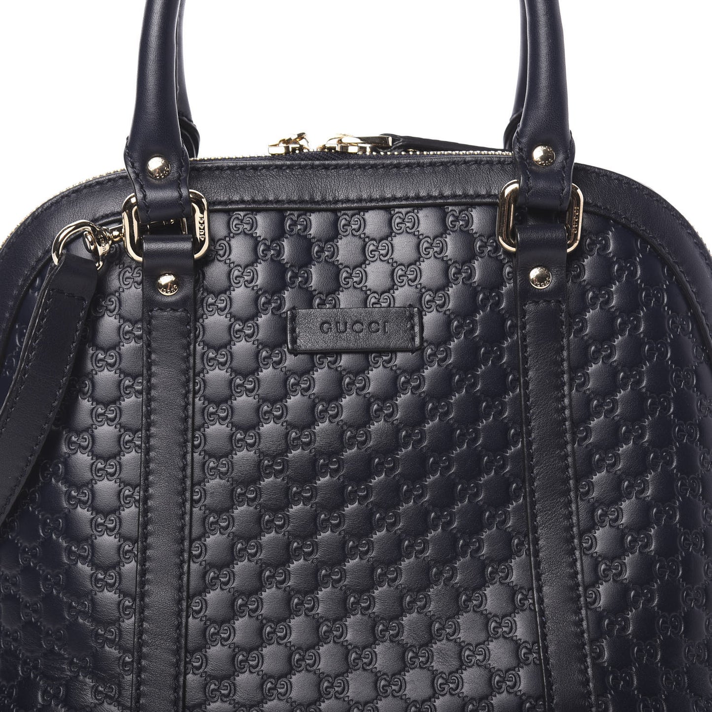 Soft Microguccissima Mini Dome Bag Blue