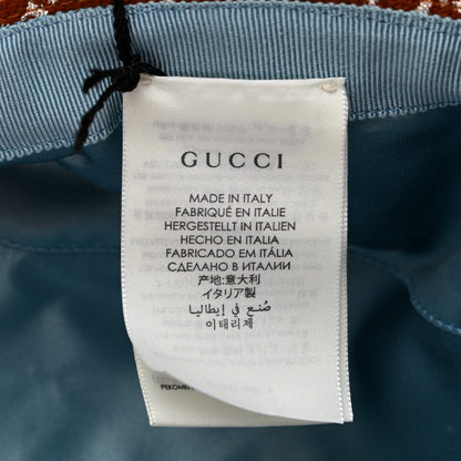 Gucci Canvas Lame GG Monogram Bucket Hat S Burnt Orange Silver 8 of 8
