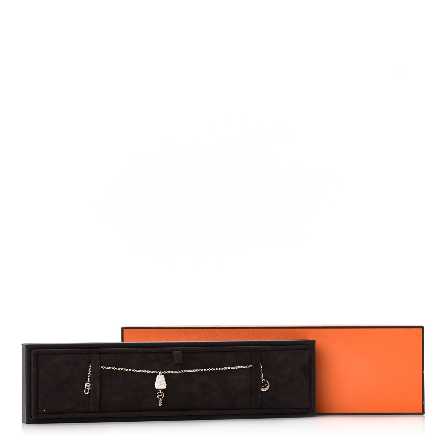 Hermes 18K Rose Gold Diamond PM Kelly Clochette Bracelet SH 5 of 5