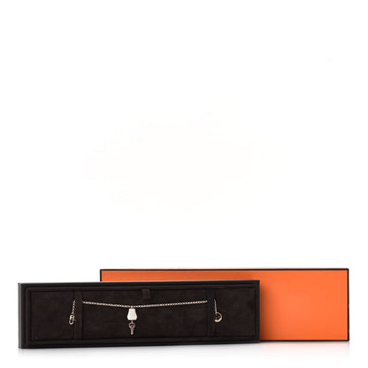 Hermes 18K Rose Gold Diamond PM Kelly Clochette Bracelet SH 5 of 5
