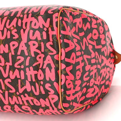 Louis Vuitton Monogram Graffiti Speedy 30 Fuchsia 9 of 11