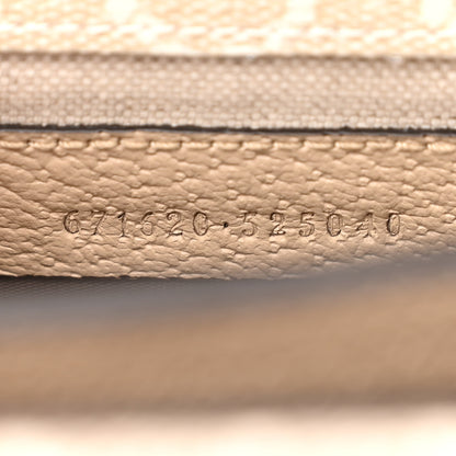 Gucci GG Supreme Monogram Textured Dollar Calfskin Mini Retro Interlocking G Flap Shoulder Bag Beige Mystic White Oatmeal 7 of 12