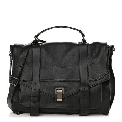 Proenza Schouler Lambskin PS1 Large Satchel Black 1 of 16