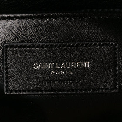 Saint Laurent Sheepskin Matelasse Chevron Monogram Large College Satchel Black 7 of 12