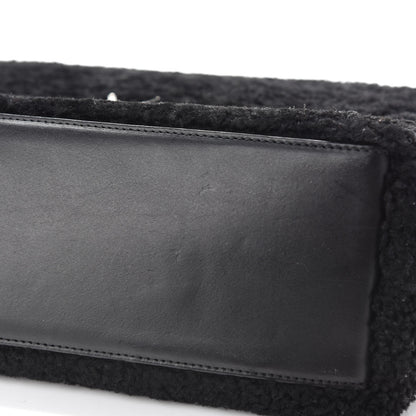 Saint Laurent Shearling Monogram Medium Loulou Shoulder Bag Black 11 of 12