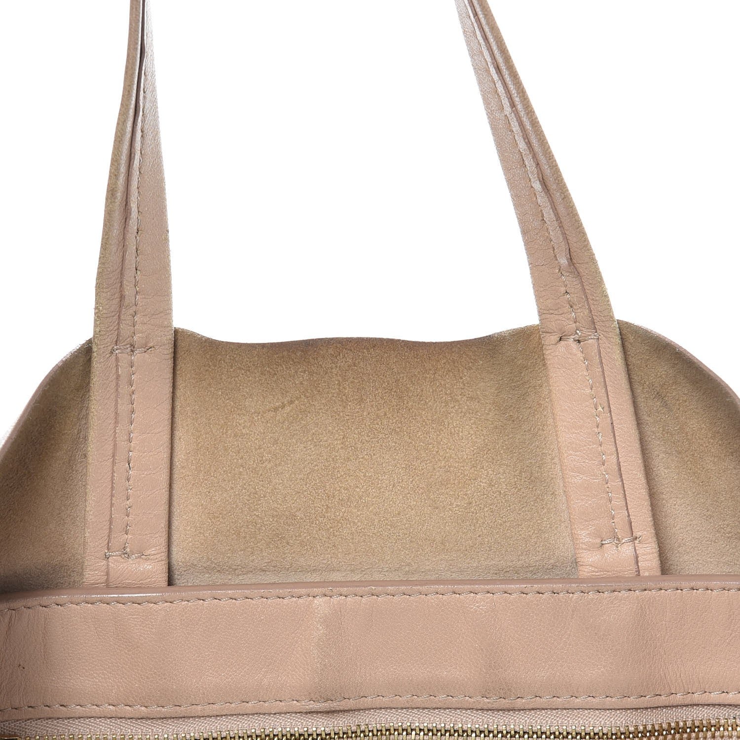 Celine Lambskin Vertical Bi-Cabas Beige Red 8 of 21